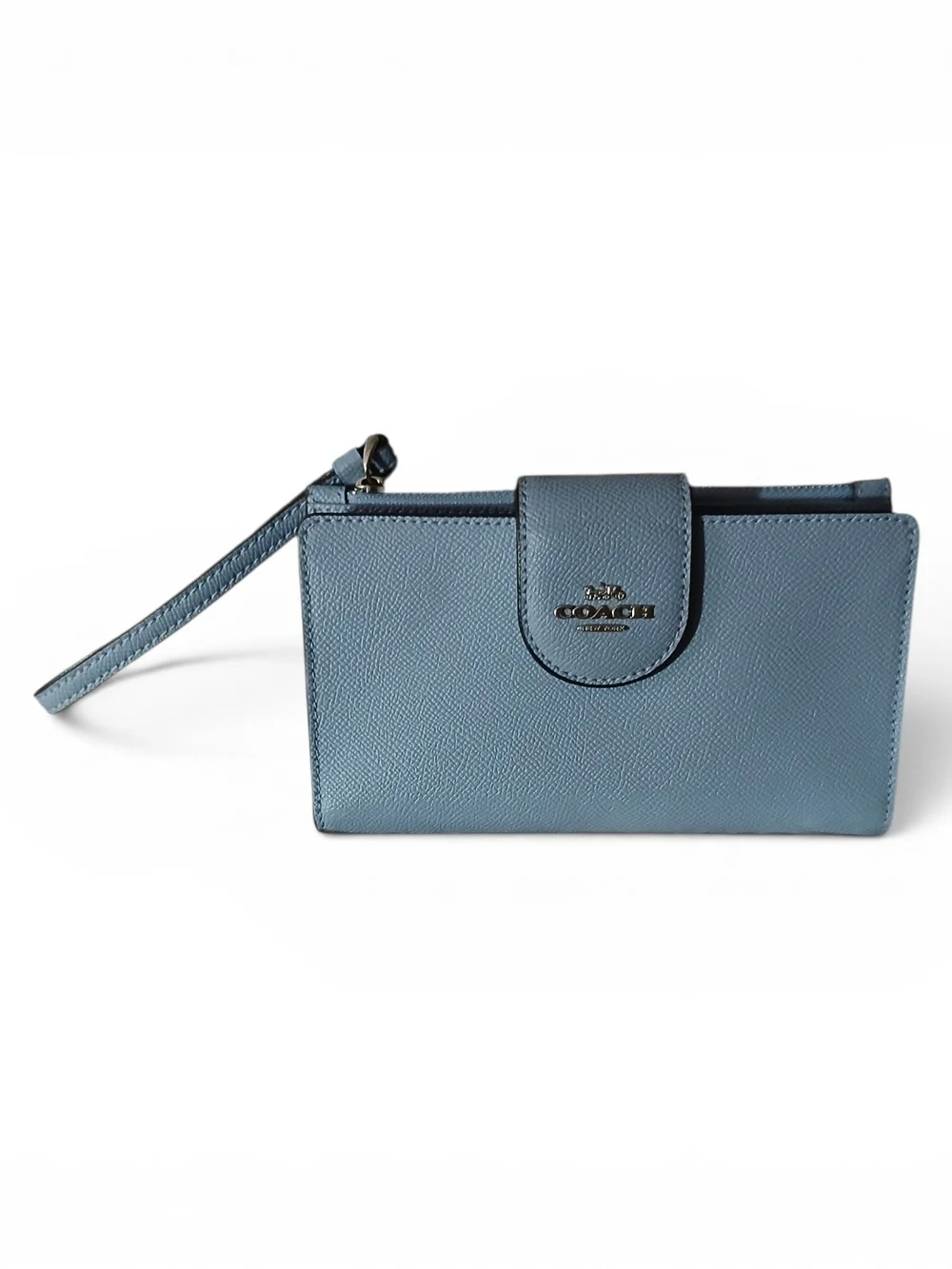 Coach Blue Leather Wristlet Wallet